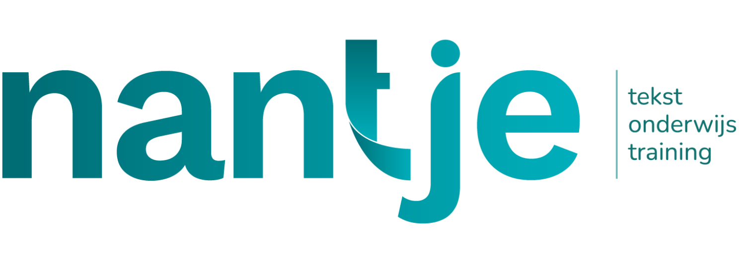 nantje logo aangepast logo nantje, tekst onderwijs training